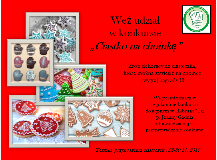 Weź udział w konkursie "Ciastko na choinkę" –  więcej informacji w Librusie i u p. Joanny Gaduły