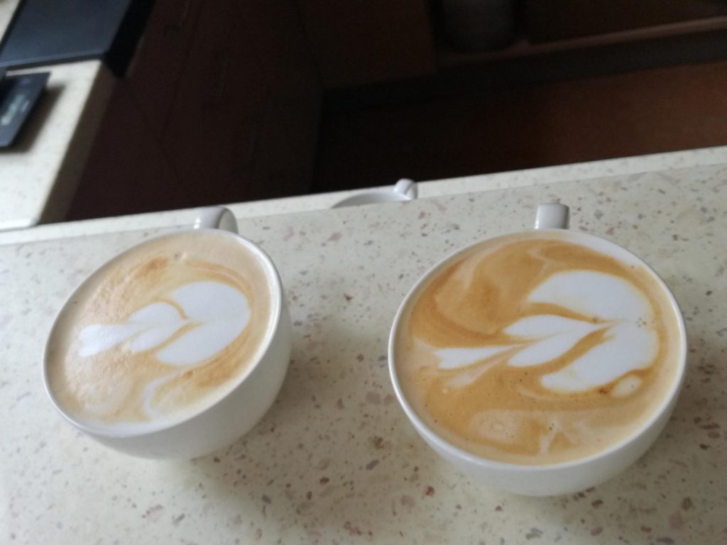 Zdjęcie - kawa w filiżance ze wzorem tulipana